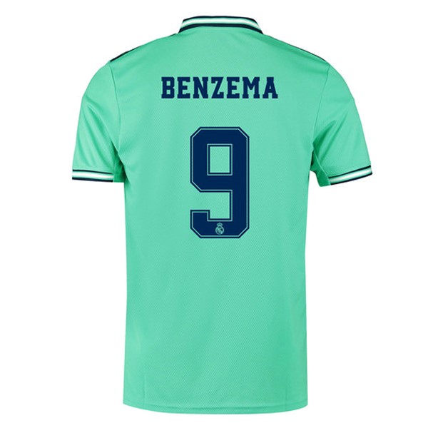 Camiseta Real Madrid NO.9 Benzema Replica Tercera Ropa 2019/20 Verde